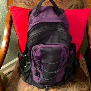 Purple & black Eddie Bauer 2007 backpack.